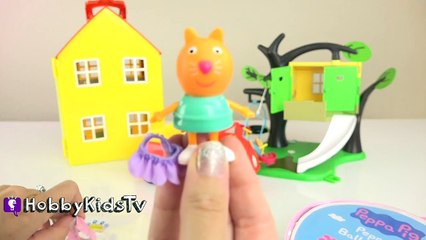Peppa Pig Ballerina + GIANT SPIDER GOOP! Candy Cat Plays in Muddy Puddles HobbyKidsTV