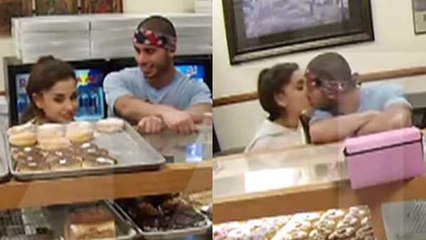 (VIDEO) Ariana Grande TONGUES Her Boyfriend & LICKS DONUTS