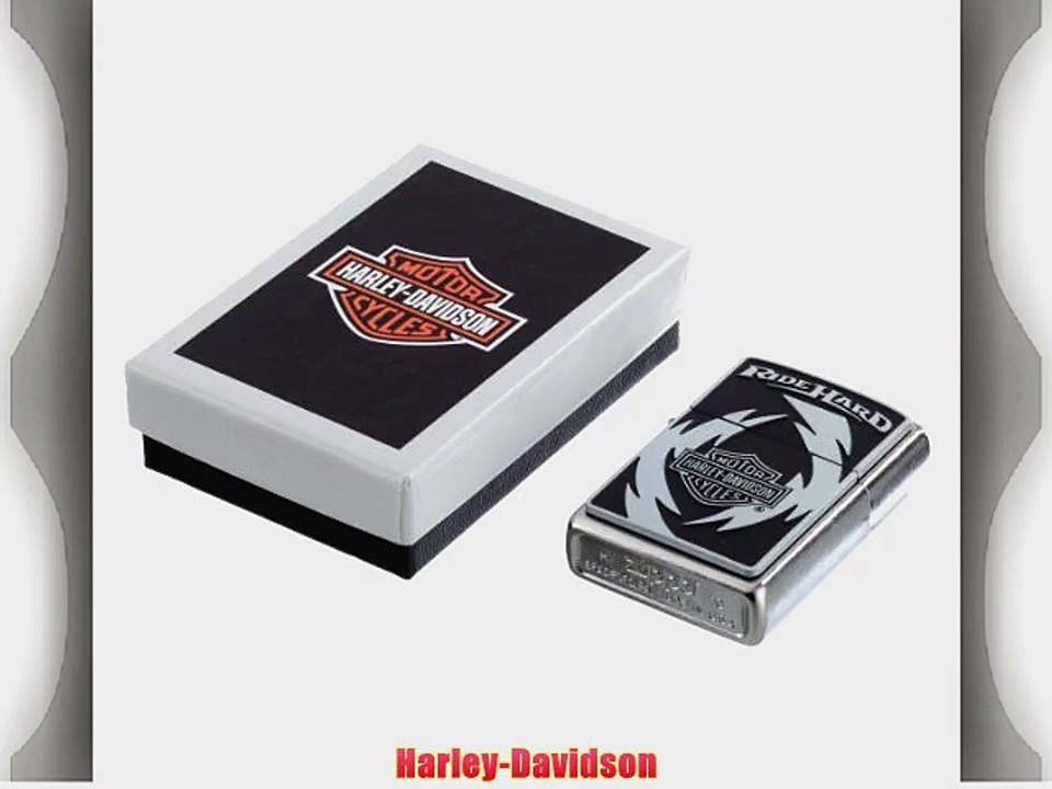 Zippo 2001748 Harley Davidson Ride Hard Emblem - HD - Street Chrome