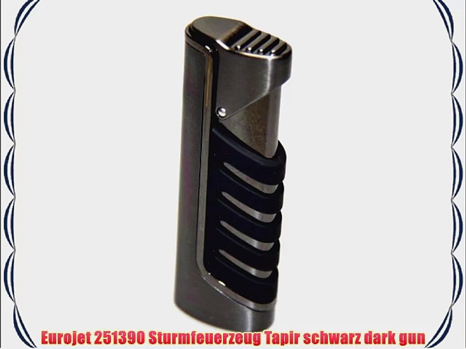 Eurojet 251390 Sturmfeuerzeug Tapir schwarz dark gun