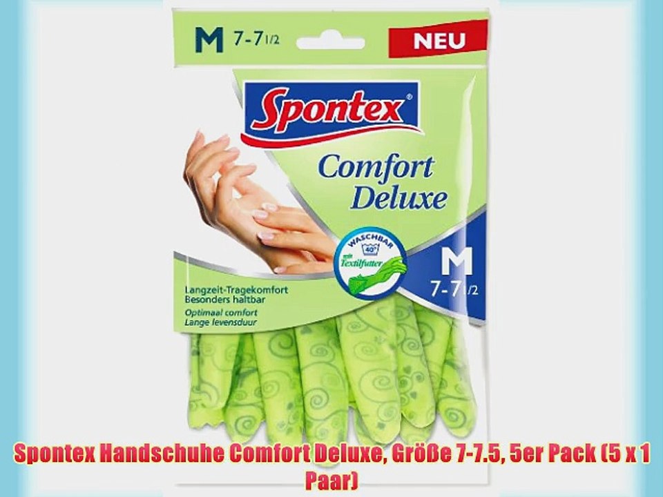 Spontex Handschuhe Comfort Deluxe Gr??e 7-7.5 5er Pack (5 x 1 Paar)