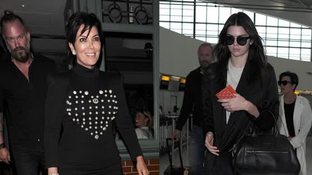 Kendall and Kris Jenner Head Back To LA After Whistlestop London Visit