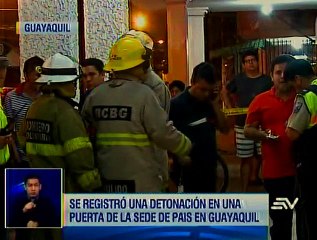 Detonan explosivo en la puerta de la sede de Alianza País en Guayaquil