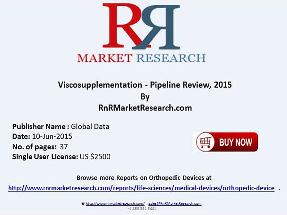 Viscosupplementation Pipeline Review and Overview 2015