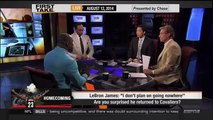 First Take - Lebron James says he will NEVER leave Cleveland again