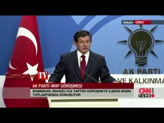 Davutoğlu, Bahçeli'nin kararını açıkladı