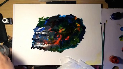 Painting Space with Drawing INK - EASY tutorial-