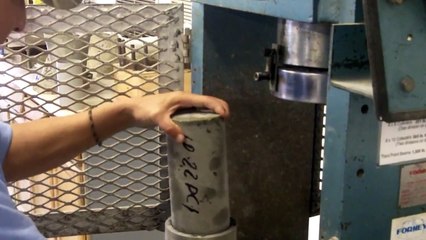 How to test PSI  strength of concrete core samples.