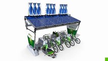 Wind and solar charging station for electric bikes and scooters - Eco-Synergy