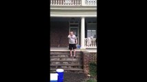 Jay Barnes of Sweet Briar College accepts the Ice Bucket Challenge to raise awareness for ALS