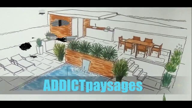 ADDICT paysages aménagement piscine 3D