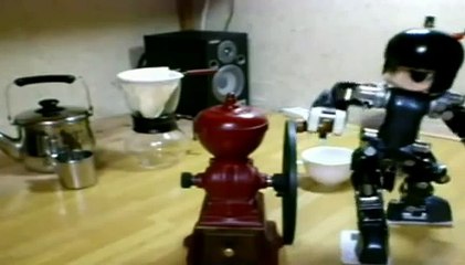Cute Little Robot Makes Coffee