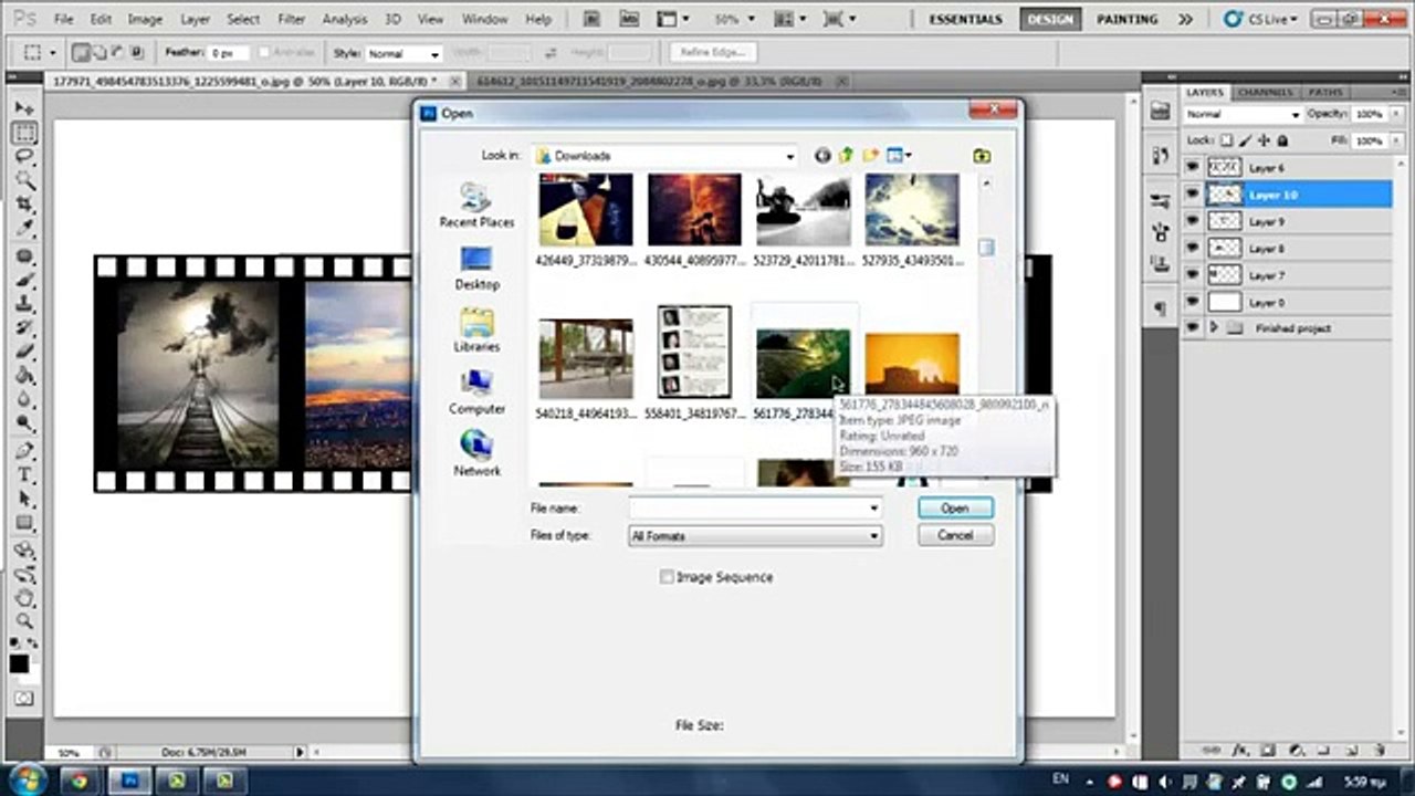 3D Film Strip Tutorial Sires (Photoshop)
