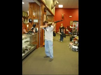 shooting the m14 assault rifle with 223 round and Winchester 375 H&H