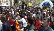 Santi Vila, míting a la Rambla de Figueres amb Artur Mas