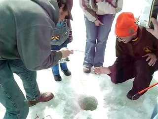 Big channel Catfish caught ice fishing