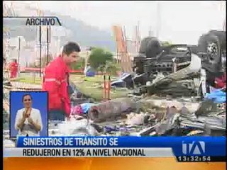 Siniestros de tránsito se redujeron un 12% a nivel nacional