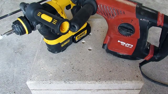 DeWalt DCH213 20v Max cordless & Hilti TE 30-C corded SDS Rotary Hammers