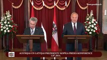 Valsts prezidenta Andra Bērziņa un Austrijas Federālā prezidenta kopīgā preses konference