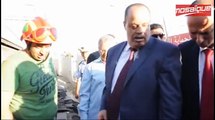 وزير الداخلية يعاين مكان حادث اصطدام القطارين بديبوزفيل
