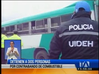 Detienen a dos personas por contrabando de combustible