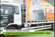 Recuperan camión de gas robado - Trujillo