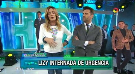 Lizy Tagliani internada de urgencia