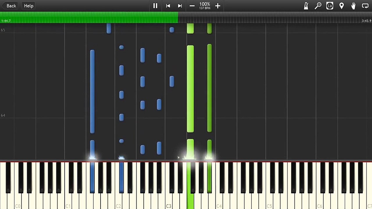 White Silence //Lucas King// [Synthesia - Piano Tutorial] - Tokyo Ghoul