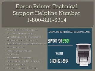Epson Printer Technical Support 1-800-821-6914 Number USA