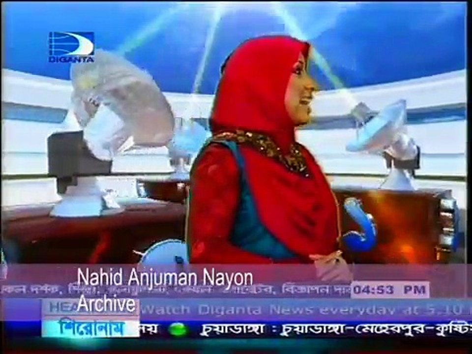 Diganta Television 4 Anniversary News Studio  Nadira Ashraf