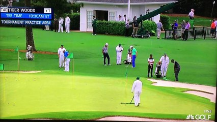 Tiger Woods & Jason Day Short Game Practice (2015 Masters)