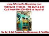 Good Used Birds Boro Hydraulic Stamping Press For Sale 616-200-4308