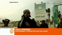 Gaddafi pushes rebels back (Aljazeera)