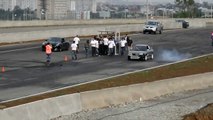 DRAG RACING IN RUSTAVI TRACK MITSUBISHI EVO 2 VS NISSAN GTR R35