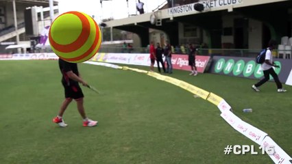 Take On The Beach Bat Bouncy Ball Challenge