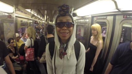Brandy gets surprising reaction when she sings on the subway
