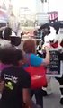 Chick-fil-a cows and fans having fun in Baltimore, Maryland