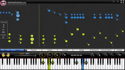 How to play Because of You by Kelly Clarkson - Piano Tutorial