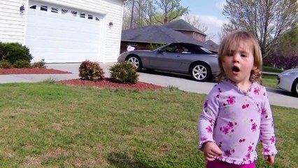 Girls Hallway Swimming With Dad - Kids and Baby Having Fun - Teen Girl Playing