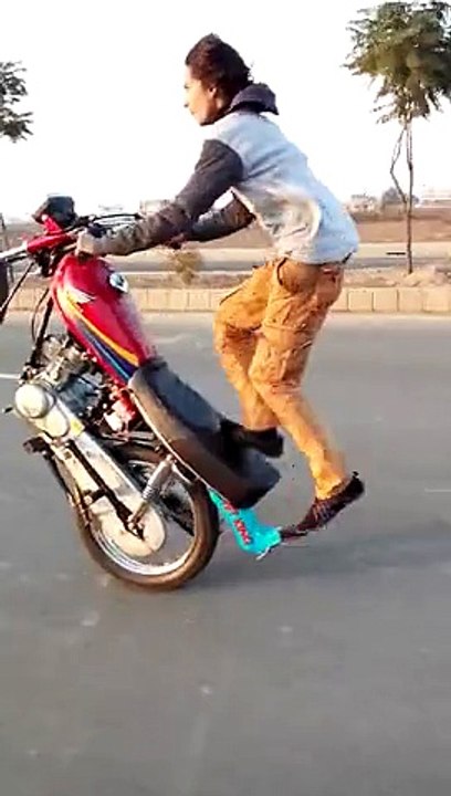 Bike Stunner - Tabish Khan One Wheeling bike