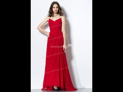 Spaghetti Straps Bridesmaid Gowns - Bridesmaid Dresses - BridesmaidDesigners