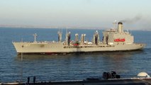 Close Head-on Pass by USNS Henry J. Kaiser from USS Abraham Lincoln (CVN 72) 1080p