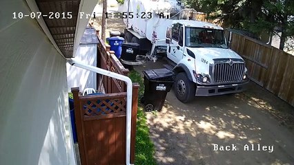 City workers destroying property