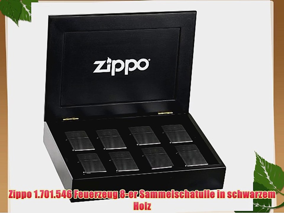 Zippo 1.701.546 Feuerzeug 8-er Sammelschatulle in schwarzem Holz