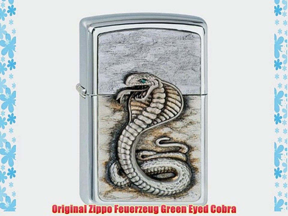 Original Zippo Feuerzeug Green Eyed Cobra