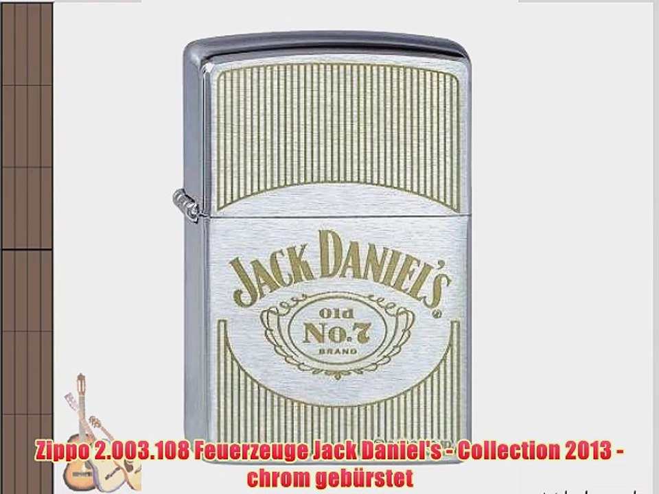 Zippo 2.003.108 Feuerzeuge Jack Daniel's - Collection 2013 - chrom geb?rstet