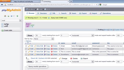 Connecting to the database