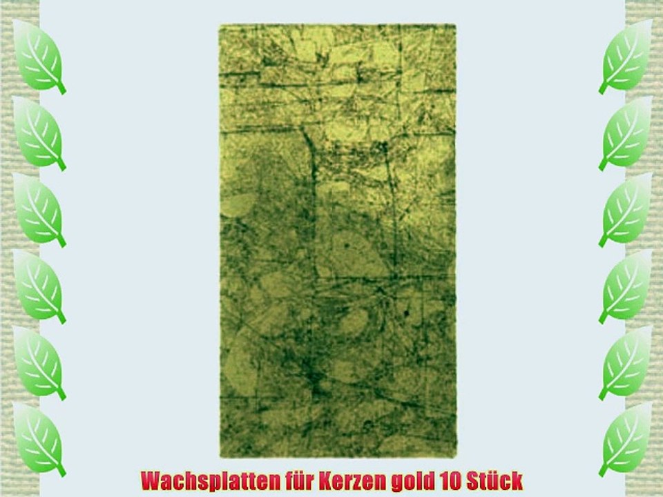 Wachsplatten f?r Kerzen gold 10 St?ck