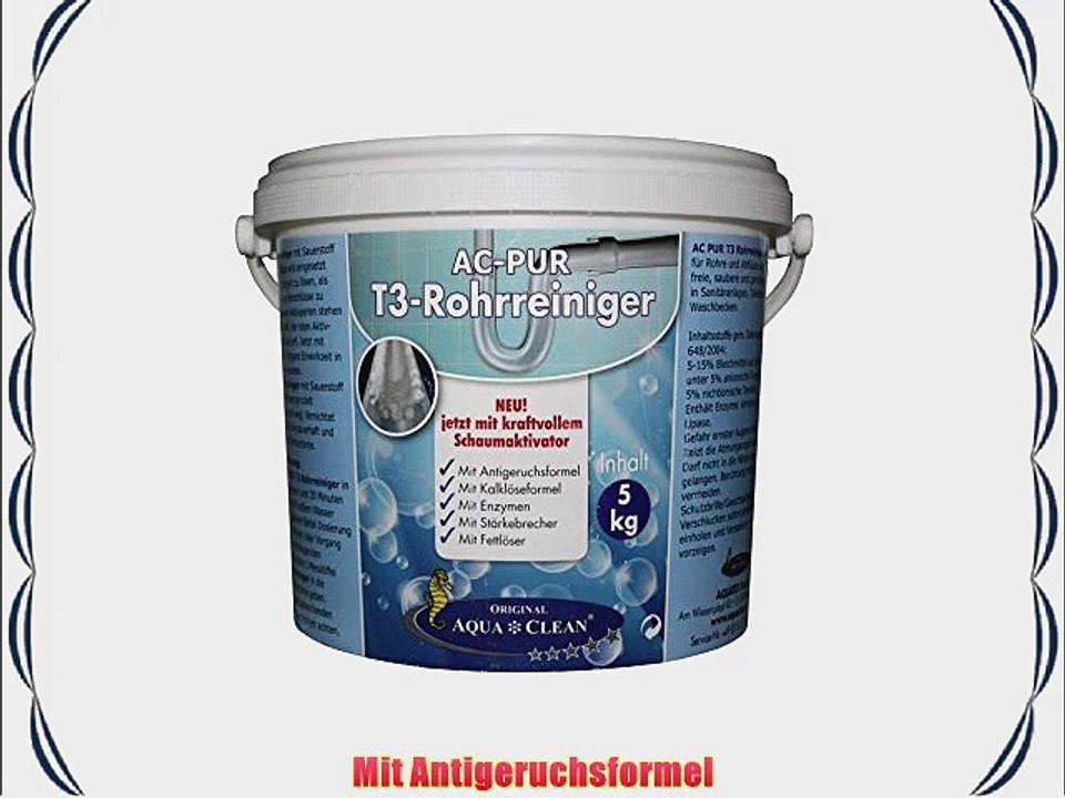 Aqua clean pur t3 rohrreiniger mit kraftvollem schaumaktivator 5kg !!! zum supersparpreis !!!