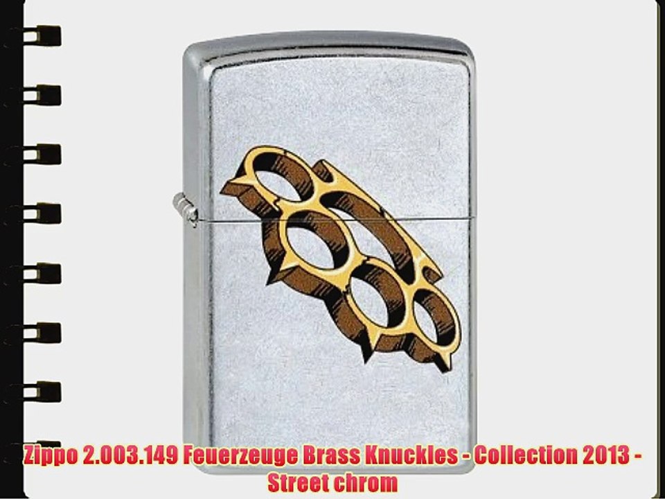 Zippo 2.003.149 Feuerzeuge Brass Knuckles - Collection 2013 - Street chrom